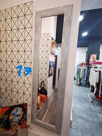 Specchio cornice argentata