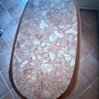 Tavolino marmo con legno