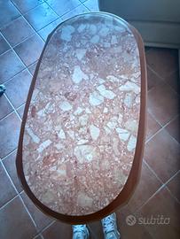 Tavolino marmo con legno