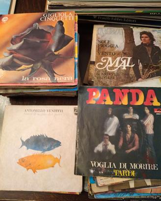 100 pezzi di dischi 45 giri vinile da collezione