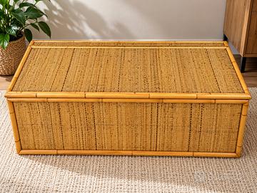 Baule Cassapanca in Vimini Naturale – 110 cm