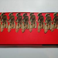 Vintage soldatini carta bersaglieri su cartoncino