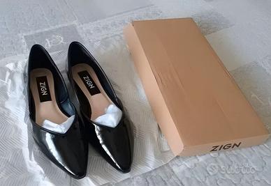 Scarpe Ballerine ZIGN Taglia. 37 (Patent Black)