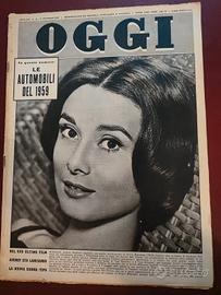 Rivista Oggi 1958. In copertina Audrey Hepburn.