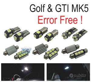 KIT 13 LAMPADE LED INTERNE PER VOLKSWAGEN VW GTI G