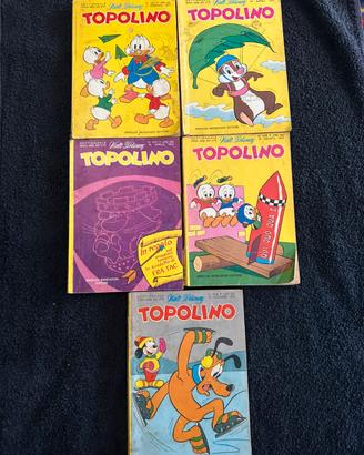 Lotto 5 Fumetti Topolino Vintage (1975)