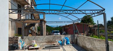 Copertura in ferro  battuto, pergola