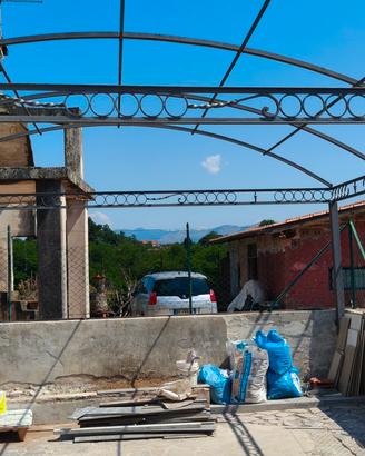 Copertura in ferro  battuto, pergola