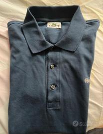 Polo Lacoste Vintage Manica Corta Blu S
