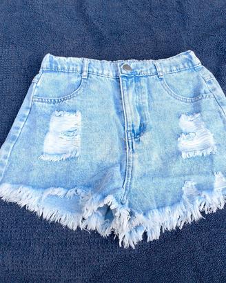 jeans corti chiari bambina/ragazza 