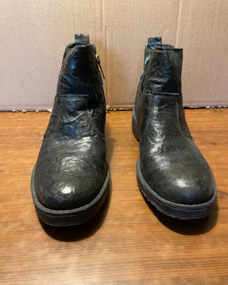 Stivaletti Igi&Co in Pelle Nera con Borchie - T37