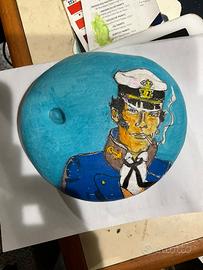 Sasso dipinto Corto Maltese