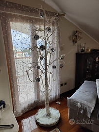 Albero bianco con luci led