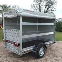 Carrello con centina 2,4 x 1,3 x 1,60 mt rampa