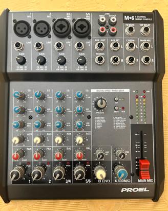 Mixer audio proel m6 con effetti