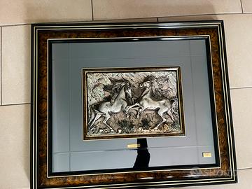 Coppia di quadri bassorilievo