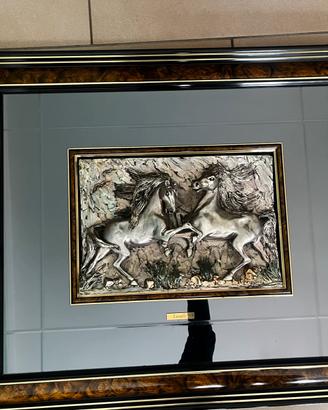 Coppia di quadri bassorilievo