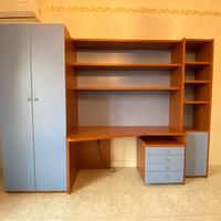 CAMERETTA BAMBINO LIBRERIA CON SCRIVANIA