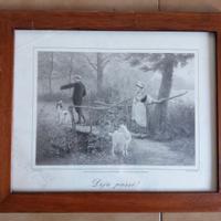 Quadro con stampa raffigurante scena campestre