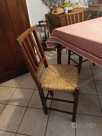 sedie impagliate vintage