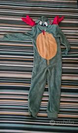COSTUME MASCHERA PIGIAMA TRAVESTIMENTO TUTA