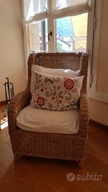 poltrona in vimini