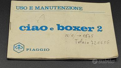 Libretto uso e manutenzione Ciao e Boxer 2