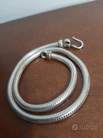collana argento 925 uomo donna snake