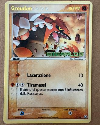 Pokémon Groudon 5/106 EX Smeraldo 2006 Stamped