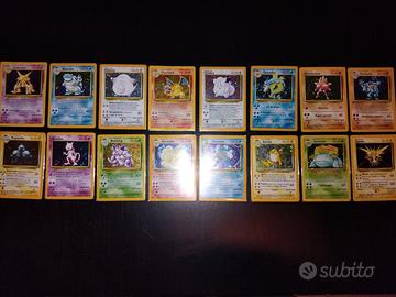 3 master set pokemon italia set base+jungle+fossil