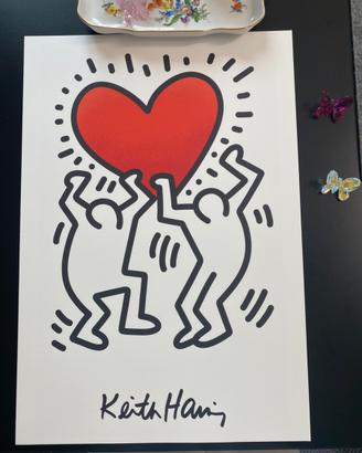 Keith Haring cuore Grande Poster stampa quadro