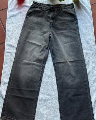 Jeans lungo Nero e Grigio Sfumato stile Denim