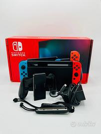 Nintendo Switch Modello V2 con Scatola e Accessori