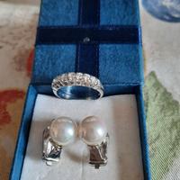 anello e orecchini argento