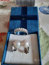 anello e orecchini argento