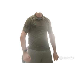 2 Polo verde oliva stile militare taglia L,1 nuova
