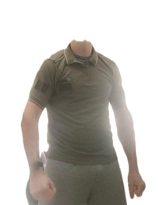 2 Polo verde oliva stile militare taglia L,1 nuova