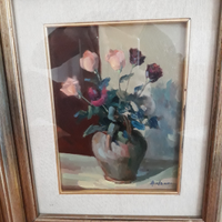 Quadro con vaso di rose