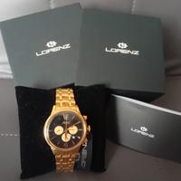 Orologio Lorenz Gold Chronograph Scatola Garanzia 