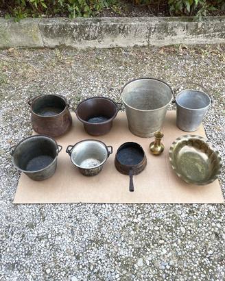 Pentola Secchio Paiolo vintage da cucina