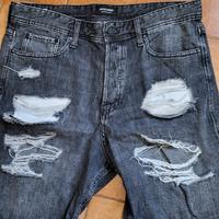 pantaloncino grigio in jeans 