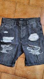 pantaloncino grigio in jeans 