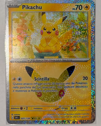 Pokemon Pikachu 30th anniversario 03/30