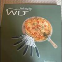 Tagliere pizza in legno + coltelli