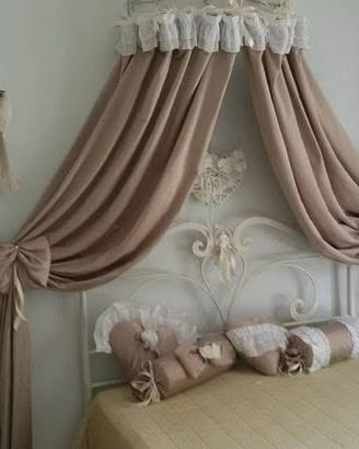 Letto Giusti Portos 1 piazza e mezza a baldacchino