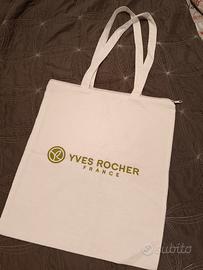 Sacca shopper bag grande bianca con zip