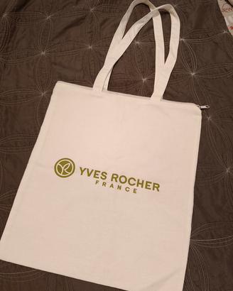 Sacca shopper bag grande bianca con zip