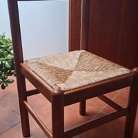 Set di 6 sedie da cucina marroni in buono stato