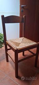 Set di 6 sedie da cucina marroni in buono stato