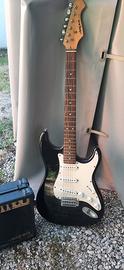 chitarra elettrica ARIA con rispettivi amplificato
